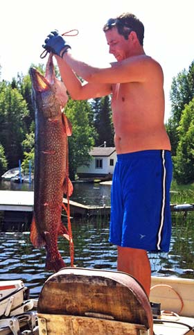 49 Inch Pike Caught in Surprise Lake