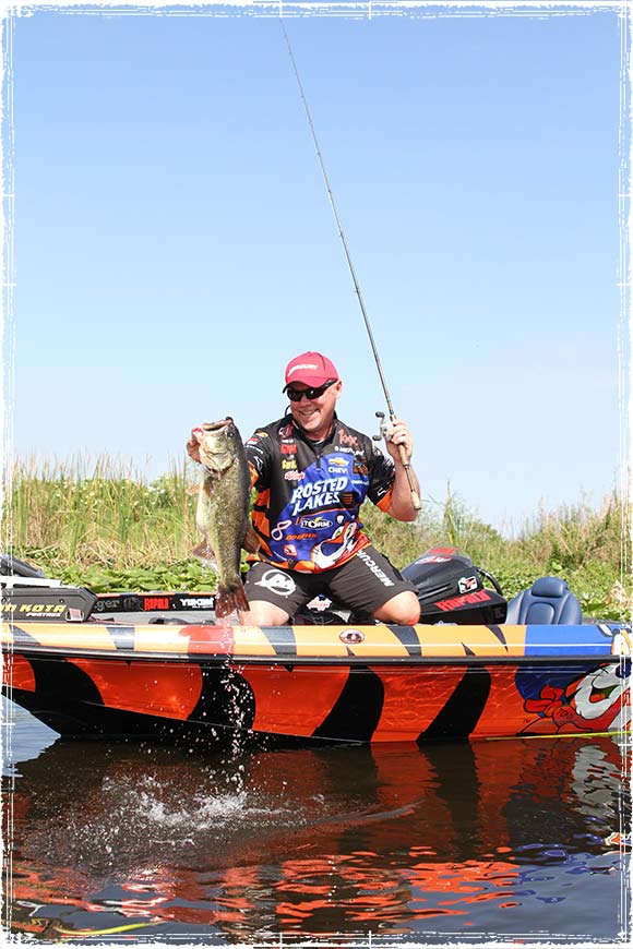 Dave Lefebre Catching a Large Bass