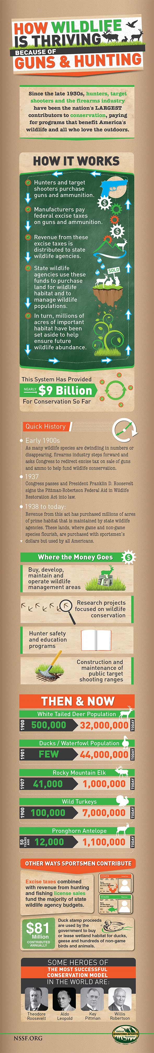 How hunting helps Wildlife infographic