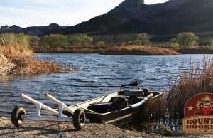 Jon Boat Dolly: DIY Boat Cart for launching lightweight boats DIY Jon Boat Dolly launching a boat
