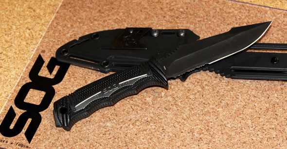 The SOG SEAL Strike Knife with Deluxe Sheath
