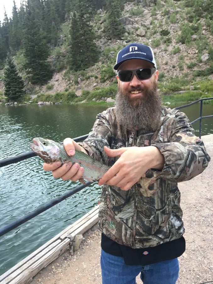 Rainbow trout caught in the Beaver River near the dam