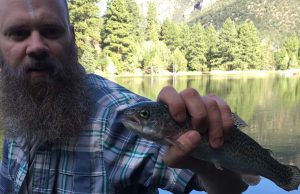 Fishing Little Reservior in the Tushar Mountains near Beaver, Utah Fishing for Rainbow Trout at Little Reservoir in Utah